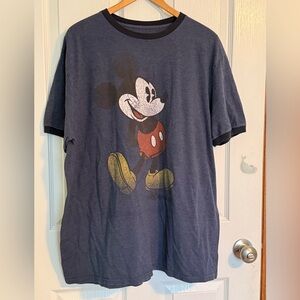 Disney Parks Navy Blue Walt Disney World Mickey Ringer Tshirt XL